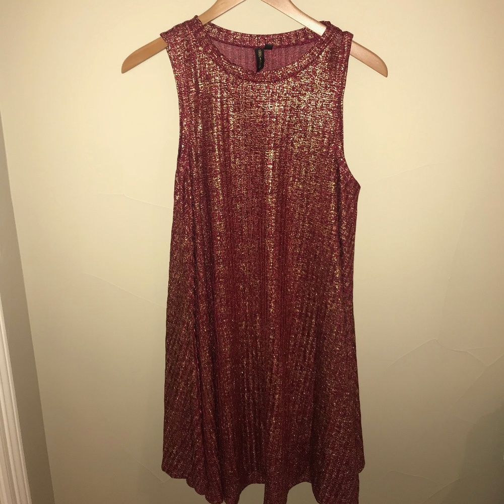 Red & Gold Glitter Dress